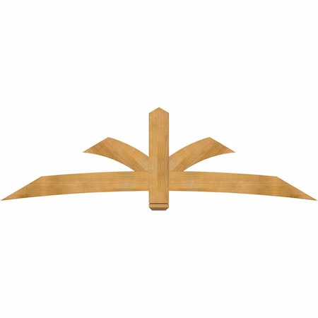Ekena Millwork Davenport Rough Sawn Timber Gable Bracket, Western Red Cedar, 96"W x 28"H x 2"D x 6"F, 7/12 Pitch GBW096X28X0206DAV00RWR
